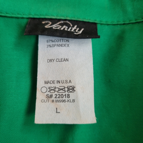 Green Short Sleeve Blazer Slimming Tailored Fit L - Picture 7 of 7